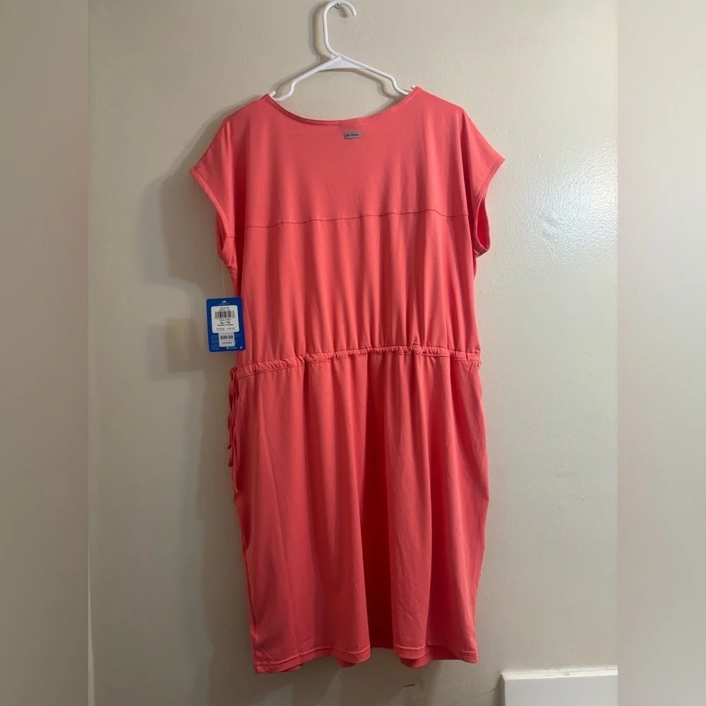 Columbia Women Dress Mini Summer Lightweight Stretch Salmon Pink Size XL